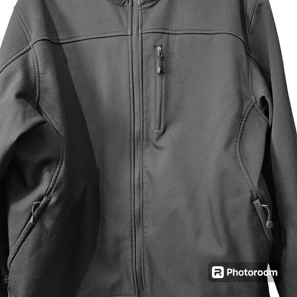 🔥Emerge Softshell Full Zip Long Sleeve Fleece Lined Black Jacket - Picture 4 of 9